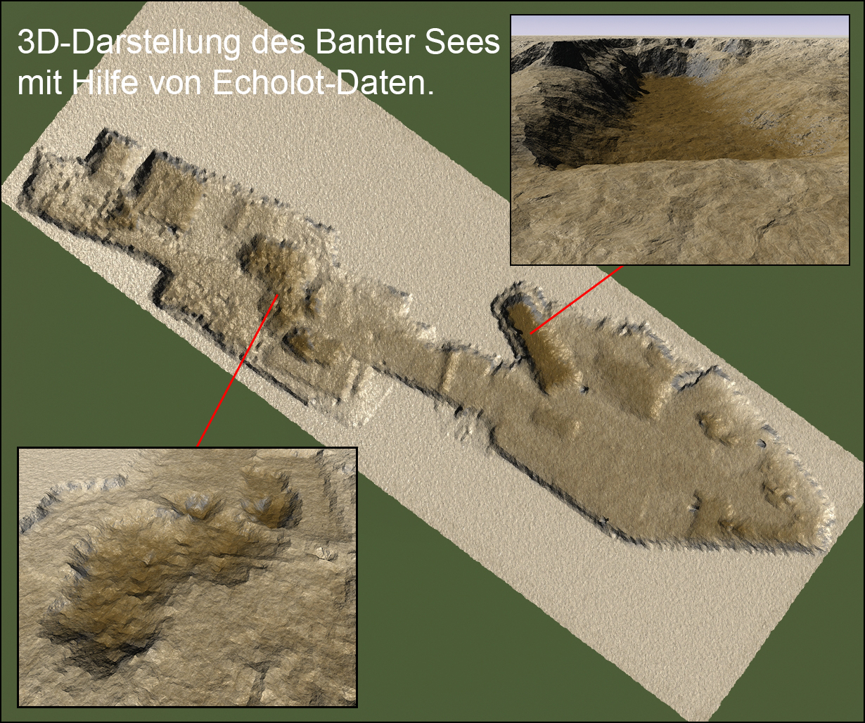 3D-Ansicht des Banter Sees